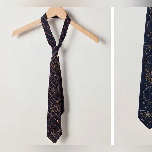 NWT Free People Tricia Fix Embellished Tie - blue - one size / ALL - Picture 4 of 13